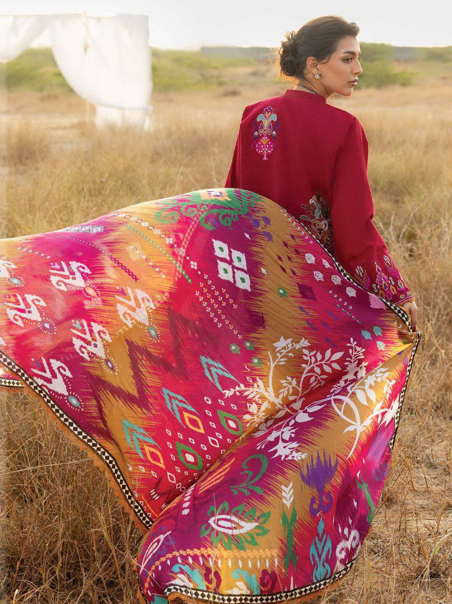 Zainab Chottani Embroidered Lawn Unstitched 3Pc Suit D-07 Zamira