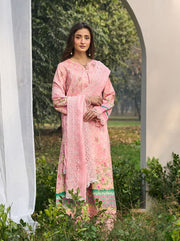 Raha by RajBari Summer Print Exclusive Lawn Unstitched 3Pc Suit D-07