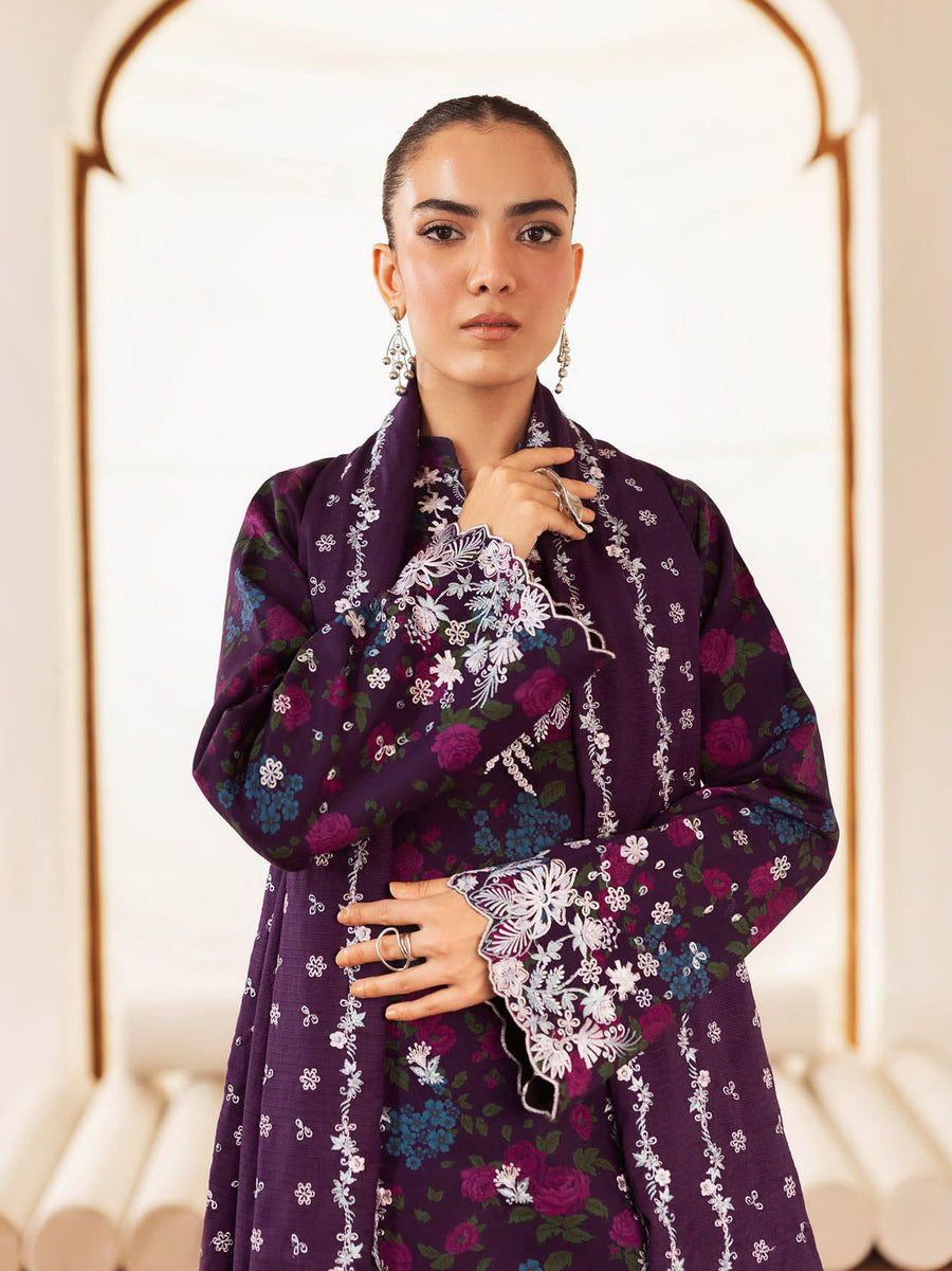 Nissa by RajBari Premium Embroidered Marina Unstitched 3Pc Suit D-07