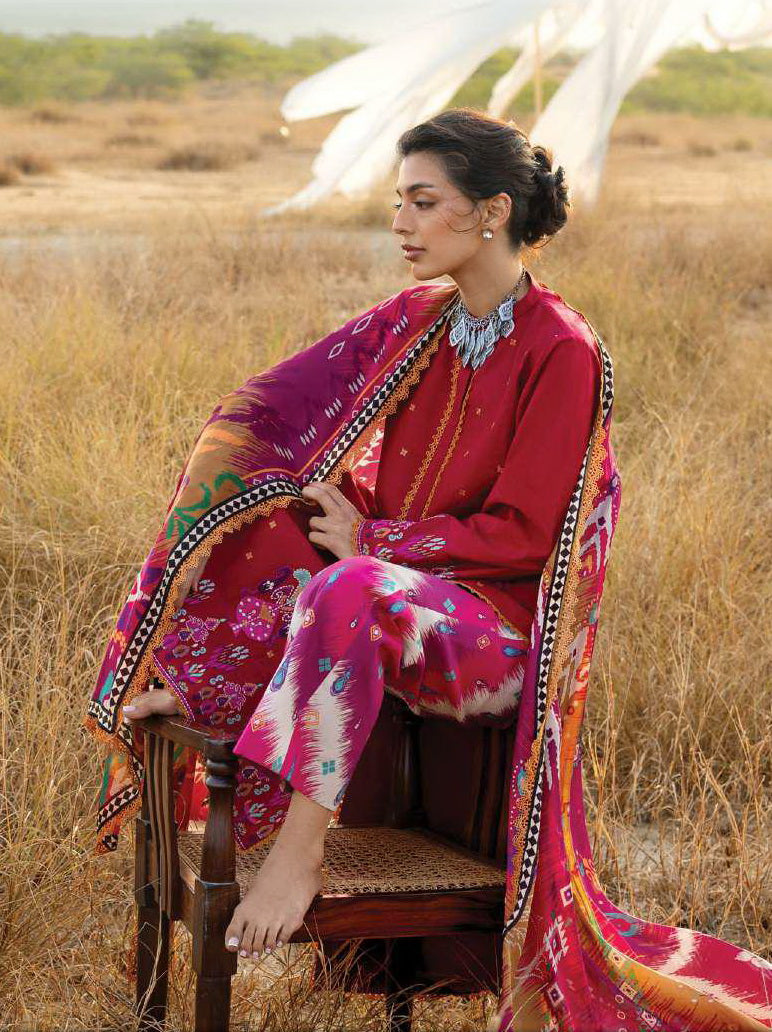 Zainab Chottani Embroidered Lawn Unstitched 3Pc Suit D-07 Zamira