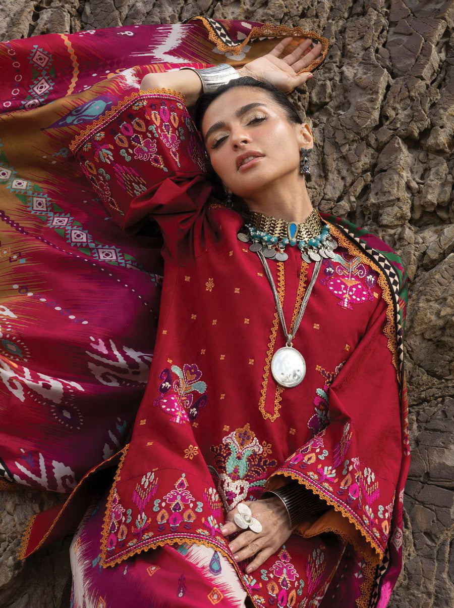 Zainab Chottani Embroidered Lawn Unstitched 3Pc Suit D-07 Zamira