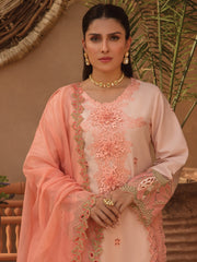 Rang Rasiya Premium Embroidered Lawn Unstitched 3Pc Suit D-07 MARGANITE