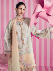 Maria.B M.Basics Embroidered Lawn Unstitched 3Pc Suit MB-CUSV13-07-A