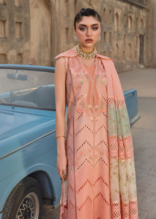Saira Shakira Bloom Embroidered Lawn Unstitched 3Pc Suit D-07A AMBRE