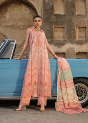 Saira Shakira Bloom Embroidered Lawn Unstitched 3Pc Suit D-07A AMBRE