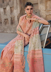 Saira Shakira Bloom Embroidered Lawn Unstitched 3Pc Suit D-07A AMBRE