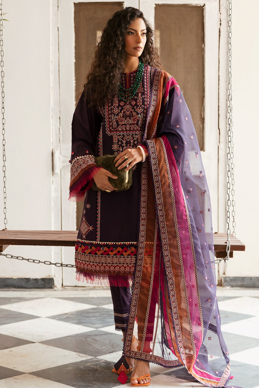 Iris by Jazmin Embroidered Eid Lawn Unstitched 3Pc Suit D-07 ALPENROSE