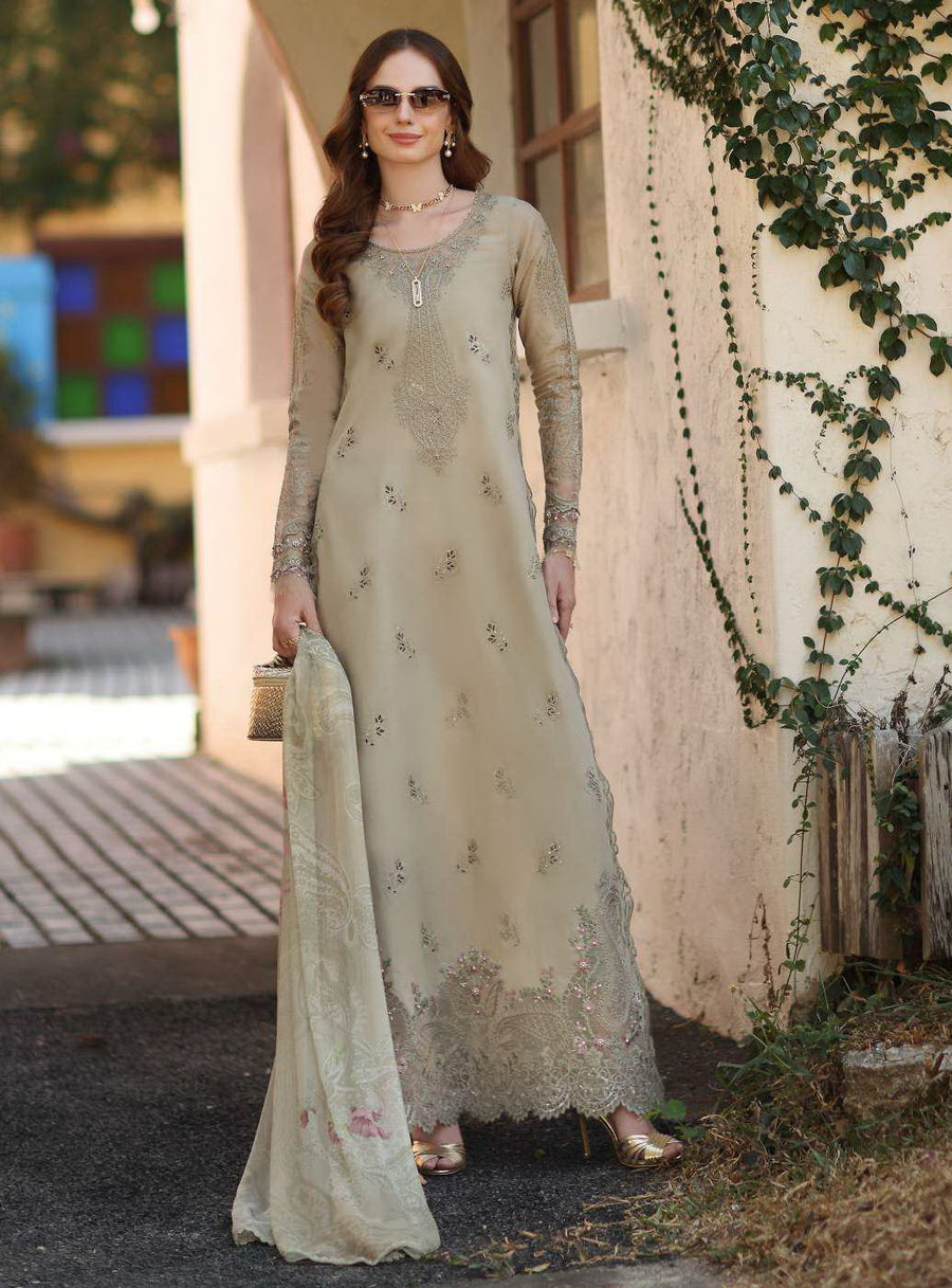 Noor by Saadia Asad Luxe Chikankari Unstitched Lawn 3Pc Suit D7-B