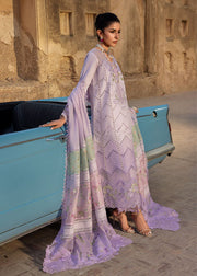 Saira Shakira Bloom Embroidered Lawn Unstitched 3Pc Suit D-07B AMBRE