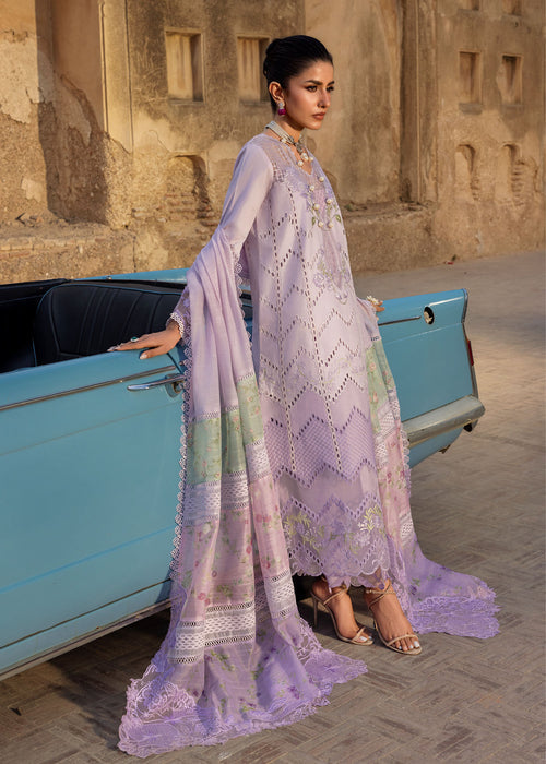 Saira Shakira Bloom Embroidered Lawn Unstitched 3Pc Suit D-07B AMBRE