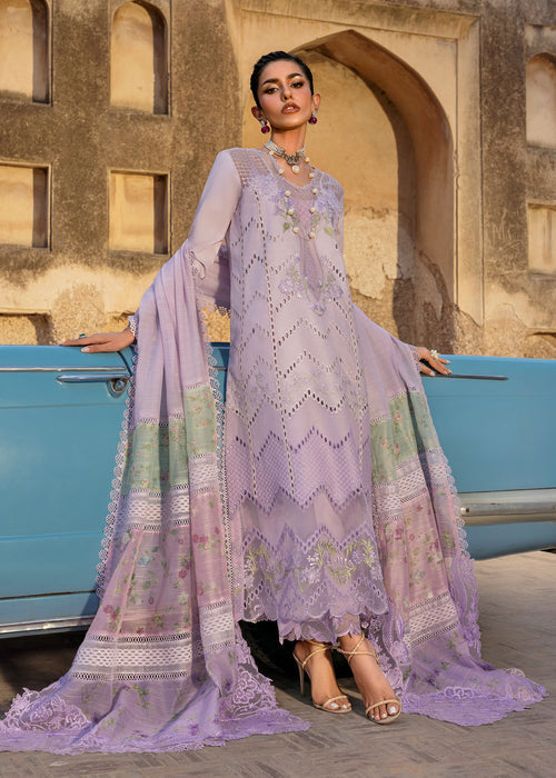Saira Shakira Bloom Embroidered Lawn Unstitched 3Pc Suit D-07B AMBRE