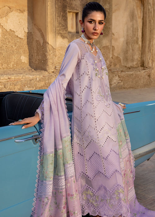 Saira Shakira Bloom Embroidered Lawn Unstitched 3Pc Suit D-07B AMBRE