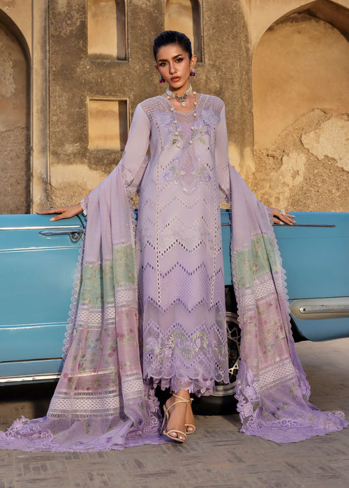 Saira Shakira Bloom Embroidered Lawn Unstitched 3Pc Suit D-07B AMBRE