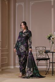 Feathers Dastak Unstitched Digital Printed Dhanak 3Pc Suit - COASTAL VIBE