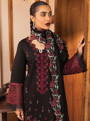 Rang Rasiya Carnation Embroidered Khaddar Unstitched 3Pc Suit D-07