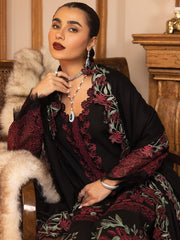 Rang Rasiya Carnation Embroidered Khaddar Unstitched 3Pc Suit D-07