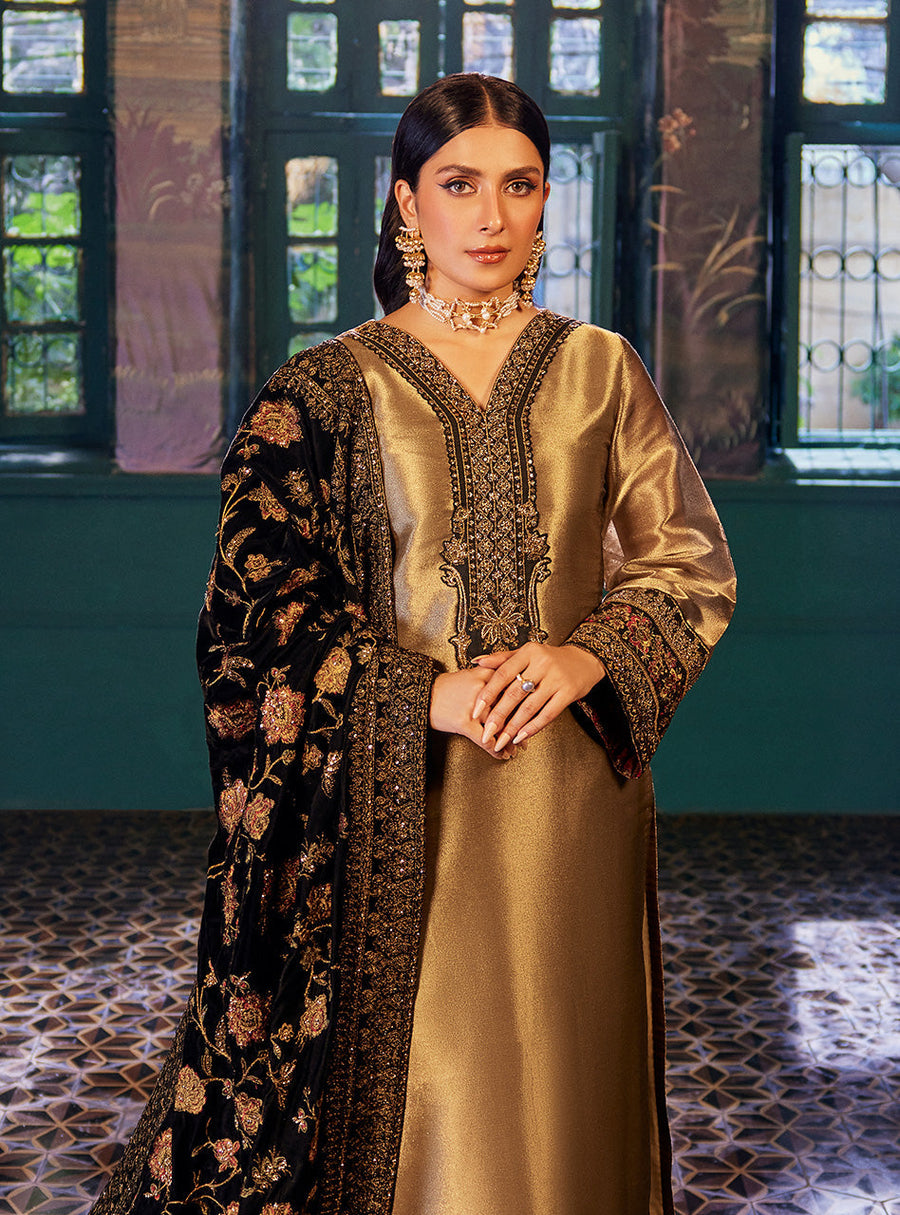 Zainab Chottani Embroidered Brocade Unstitched 3Pc Suit D-07 MAYSA