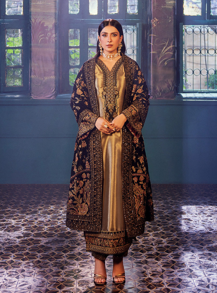 Zainab Chottani Embroidered Brocade Unstitched 3Pc Suit D-07 MAYSA