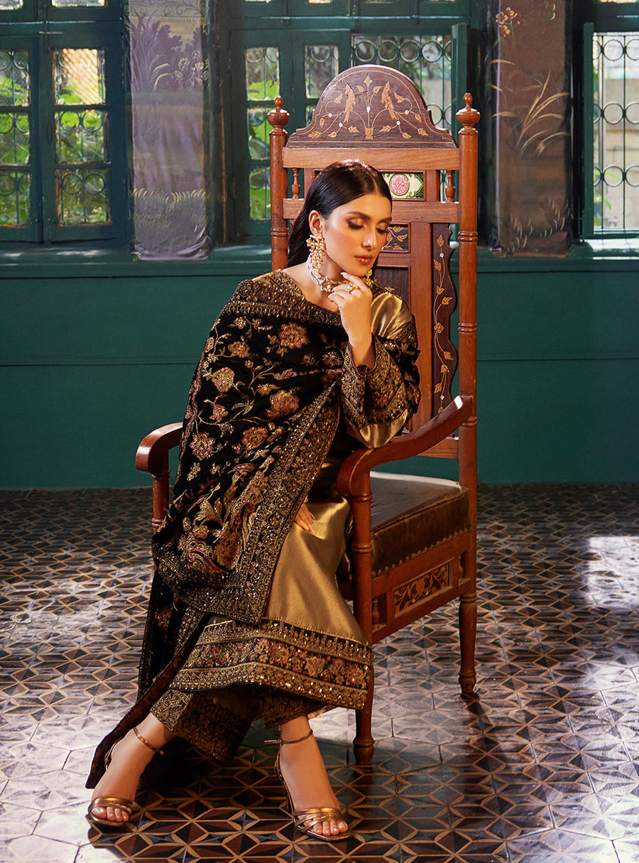 Zainab Chottani Embroidered Brocade Unstitched 3Pc Suit D-07 MAYSA