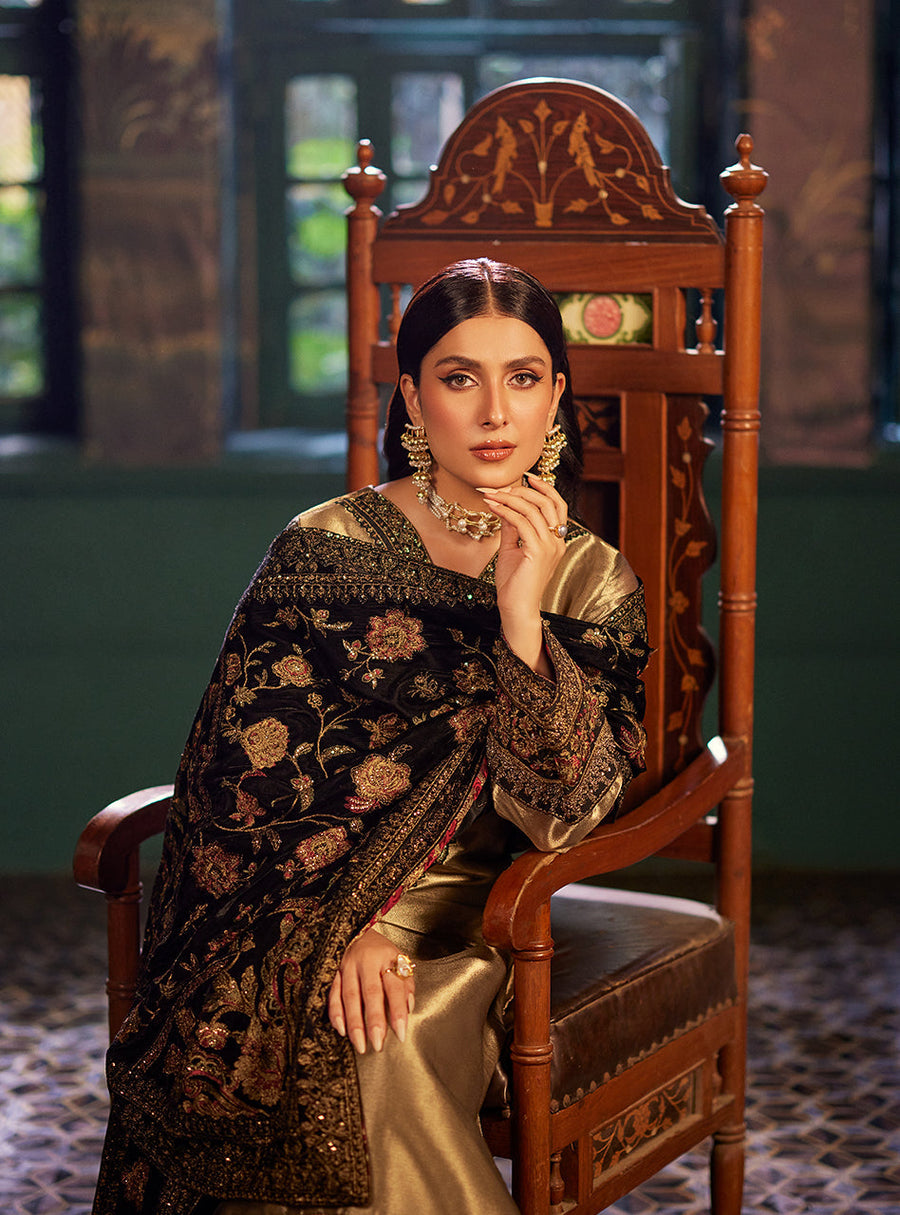 Zainab Chottani Embroidered Brocade Unstitched 3Pc Suit D-07 MAYSA