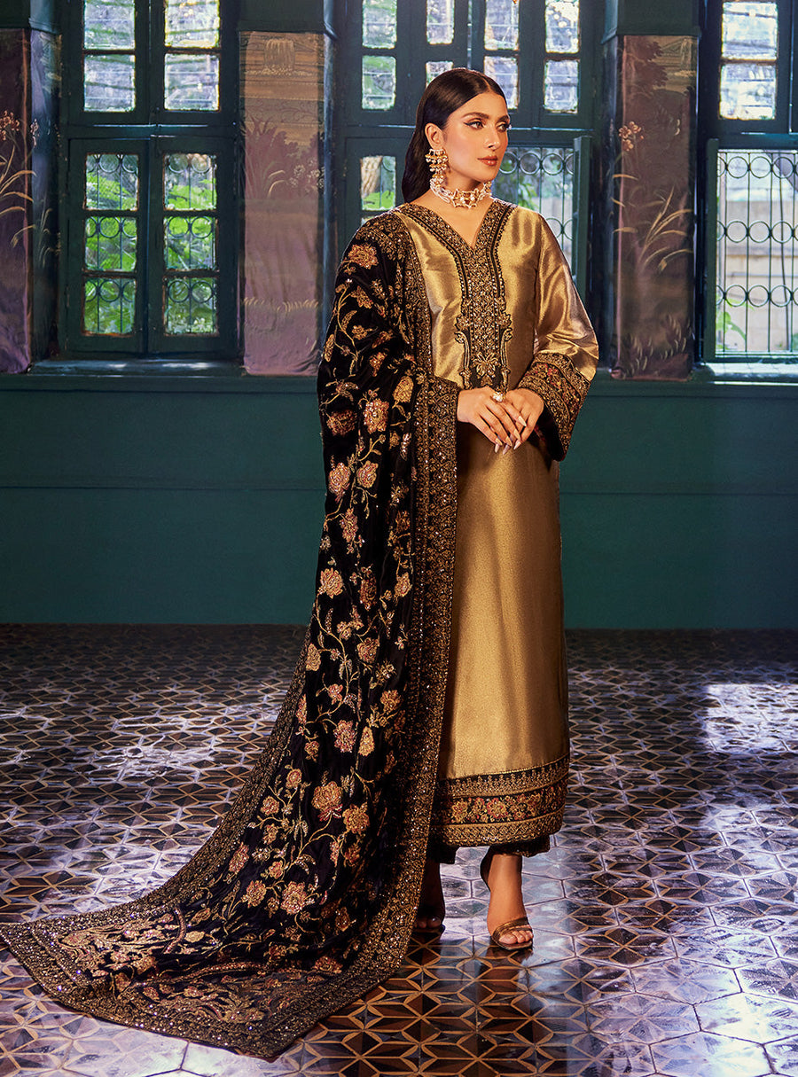Zainab Chottani Embroidered Brocade Unstitched 3Pc Suit D-07 MAYSA