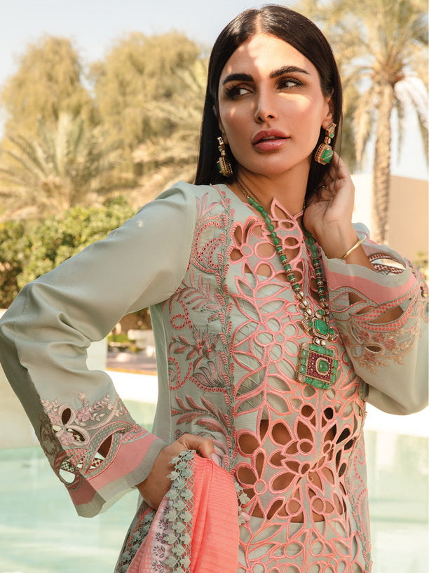 Rang Rasiya Carnation Embroidered Lawn Unstitched 3Pc Suit D-07 Orchid
