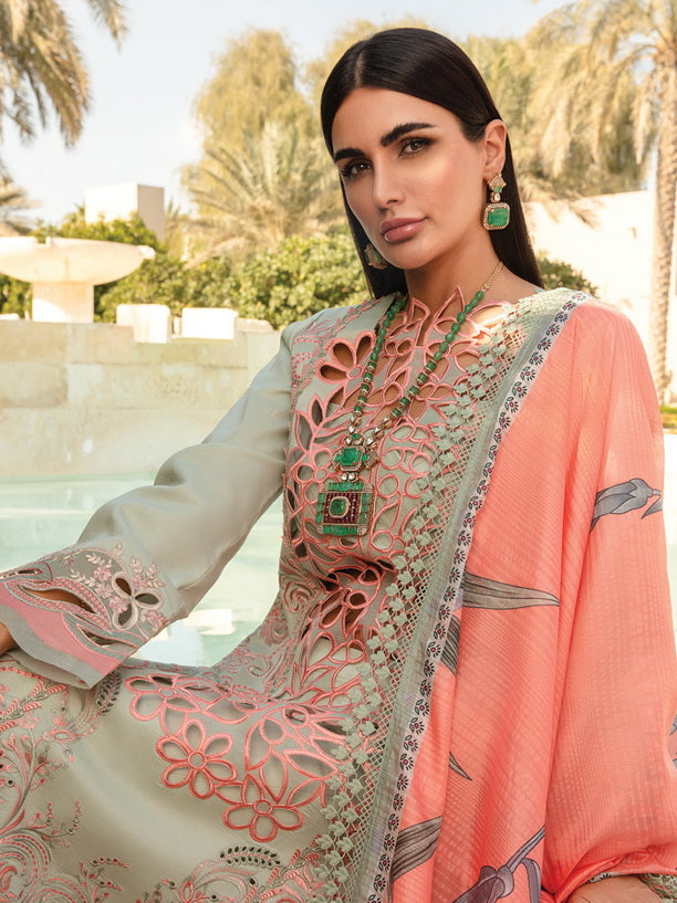 Rang Rasiya Carnation Embroidered Lawn Unstitched 3Pc Suit D-07 Orchid