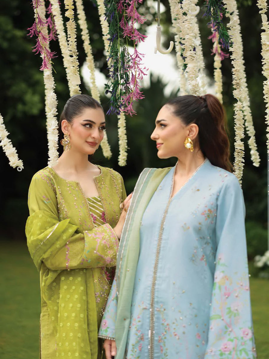 Rang Rasiya Luxury Silk Unstitched Embroidered 3Pc Suit D-08 Radin