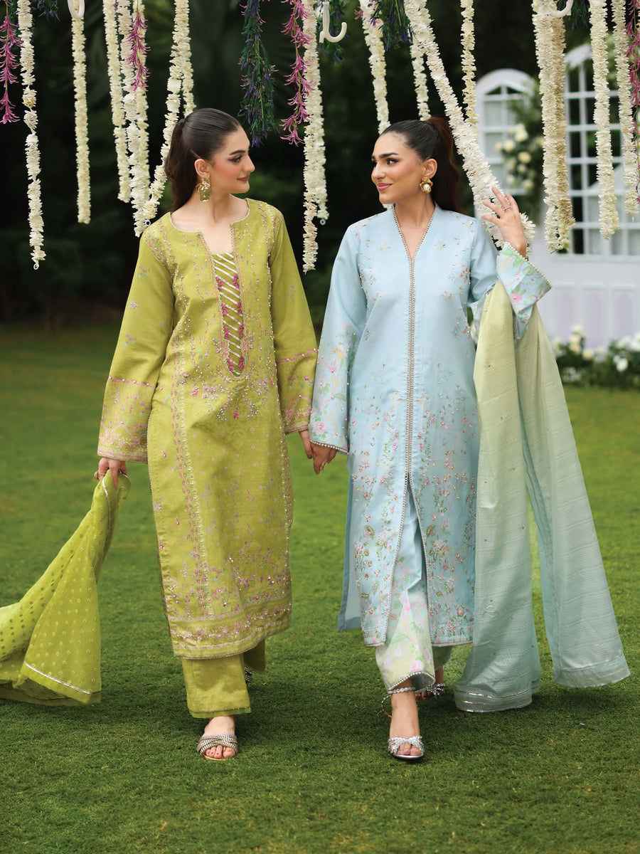 Rang Rasiya Luxury Silk Unstitched Embroidered 3Pc Suit D-08 Radin
