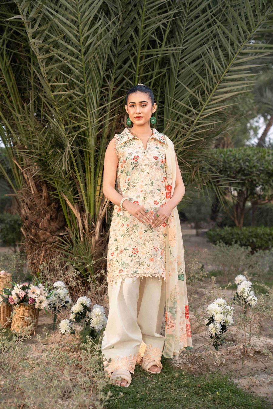 Spring Bell by Sanam Saeed Embroidered Lawn Unstitched 3Pc Suit D-07