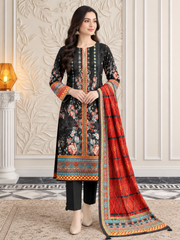 Ittehad X Bin Ameer Khaddar Essential Unstitched Printed 3Pc Suit D-07