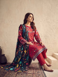 Zeenia Serene Printed Linen Unstitched 3Pc Suit D-07