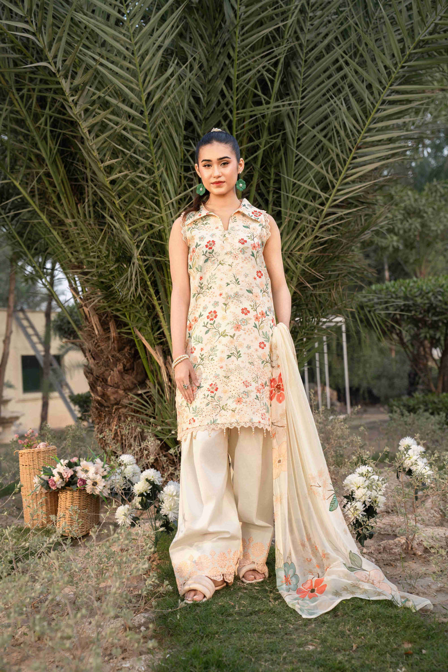 Spring Bell by Sanam Saeed Embroidered Lawn Unstitched 3Pc Suit D-07