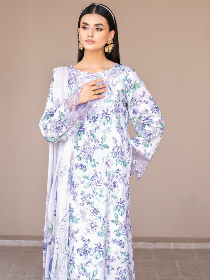 Janvi by Sanam Saeed Embroidered Lawn Unstitched 3Pc Suit D-07