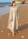 Sadaf Fawad Khan Siraa Embroidered Lawn Unstitched 3Pc Suit D-07 SUNEHRI