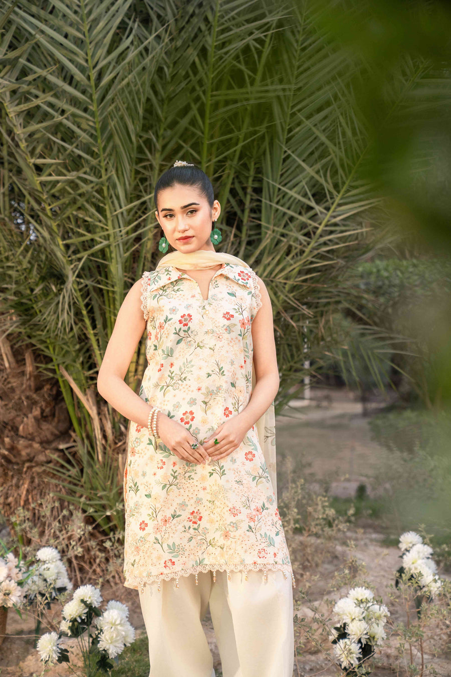 Spring Bell by Sanam Saeed Embroidered Lawn Unstitched 3Pc Suit D-07