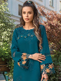 Rang Rasiya Carnation Embroidered Linen Unstitched 3Pc Suit D-07 Erica