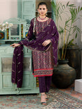 Manizay Saqafat Premium Embroidered Lawn Unstitched 3Pc Suit D-07