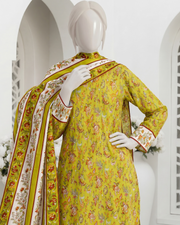 Ittehad Essential Vol-03 Unstitched Printed Lawn 3Pc Suit D-07