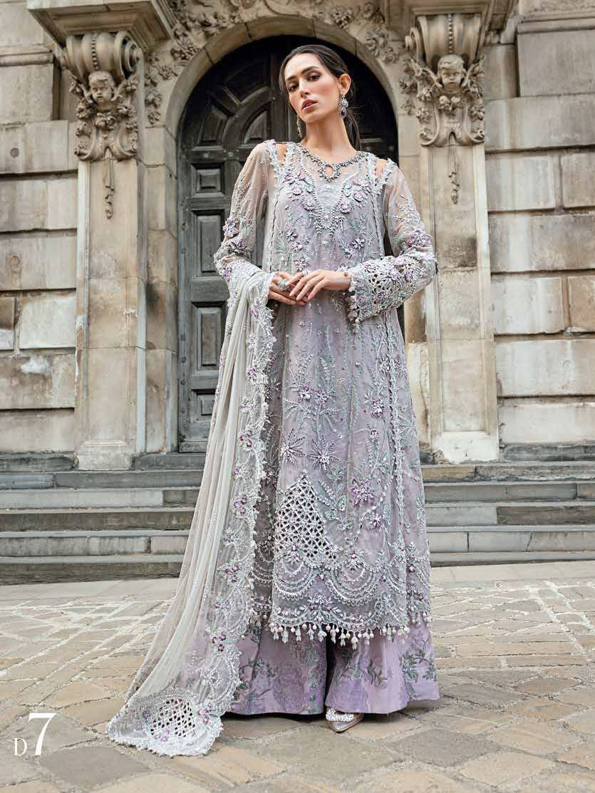 Maria.B Soiree Embroidered Net Unstitched 3Pc Suit WF-09-07