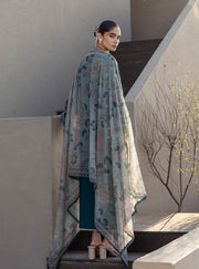 Zainab Chottani Tahra Embroidered Lawn Unstitched 3Pc Suit D-08 MINA