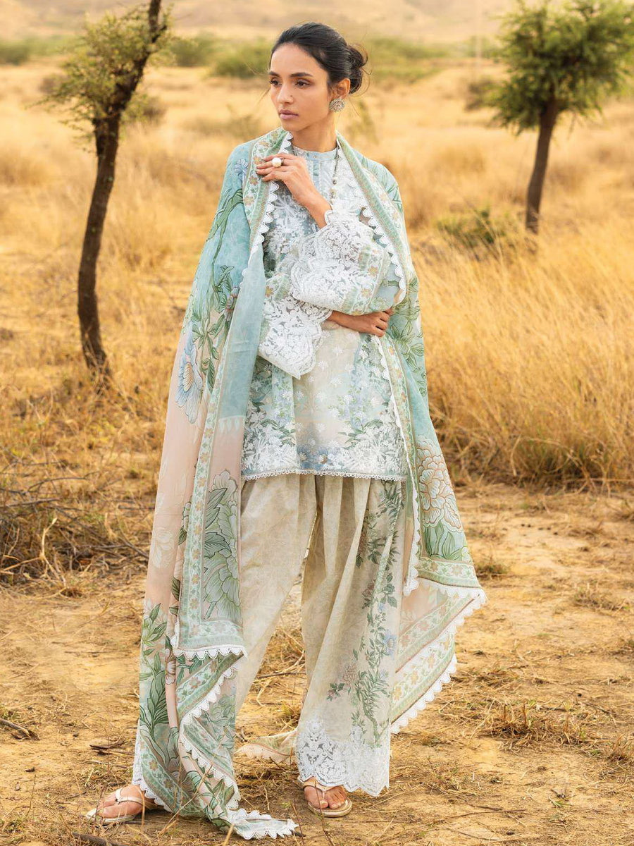 Zainab Chottani Embroidered Lawn Unstitched 3Pc Suit D-08 Liyana