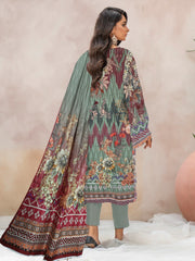 Rashk e Qamar Digital Printed Unique Linen Unstitched 3Pc Suit D-08