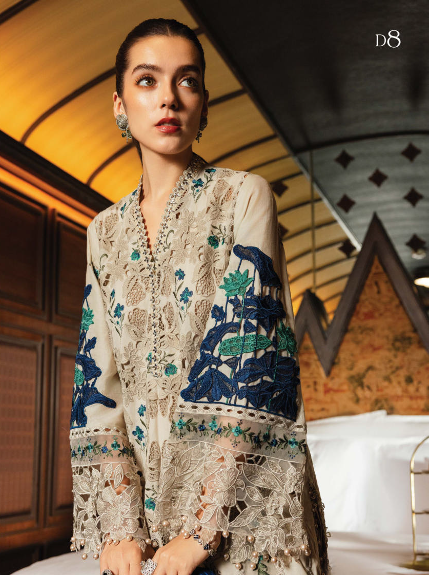 Maria.B Luxury Lawn Eid-2 Unstitched Embroidered 3Pc Suit EL-26-08