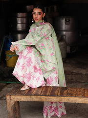 RajBari Nissa Floral Symphony Embroidered Lawn Unstitched 3Pc Suit D-08