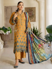 Waresha Kumash Luxury Embroidered Staple Unstitched 3Pc Suit D-08