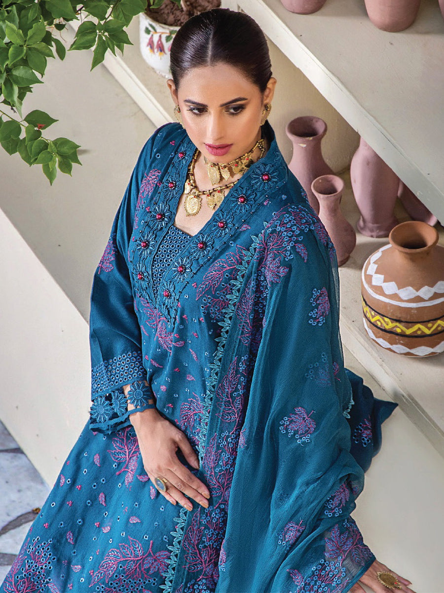 Rumli by Humdum Embroidered Karandi Unstitched 3Pc Suit RM-08