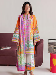 RajBari Amal Summer Prints Exclusive 3Pc Unstitched Lawn Suit D-08