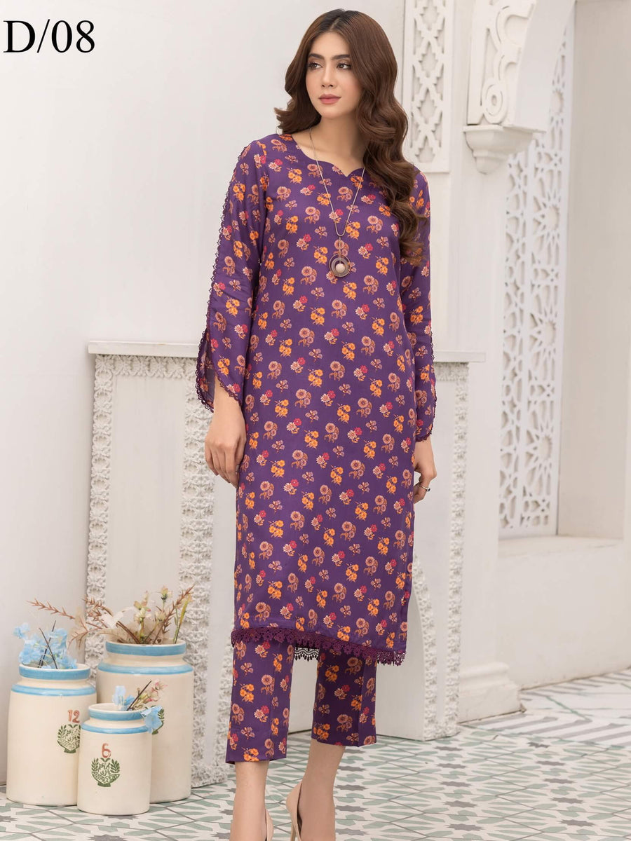 Pehli Nazar by Manizay Printed Viscose Unstitched 2 Piece Suit D-08
