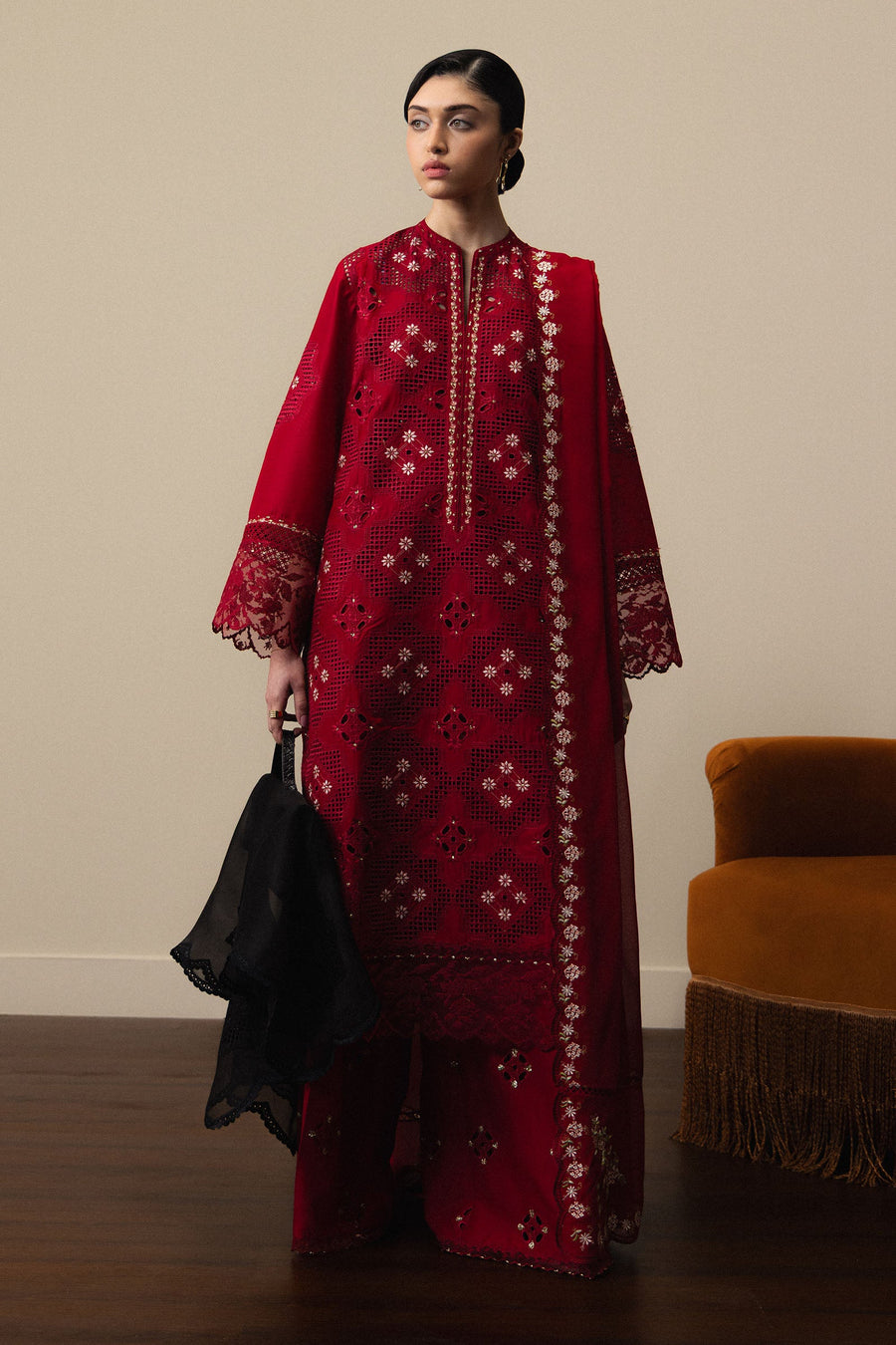 Zara Shahjahan Satori Stillness & Luxury Unstitched Lawn 3Pc Suit D-08 AKARI